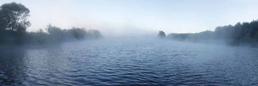 Густой туман вода