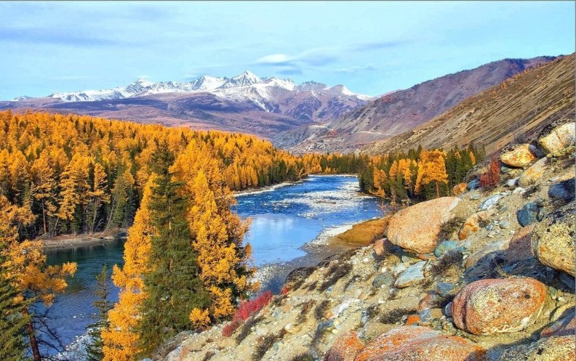 Чуйский тракт природа Катунь осень