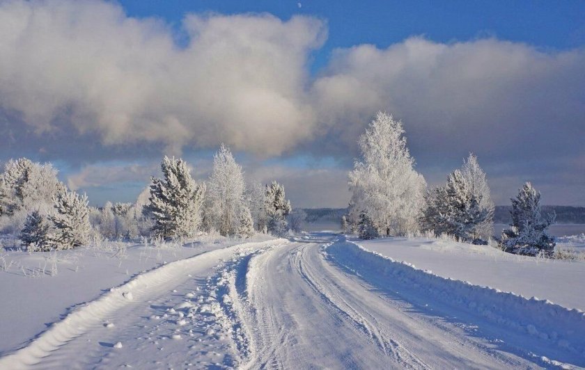 Природа Сибири зима