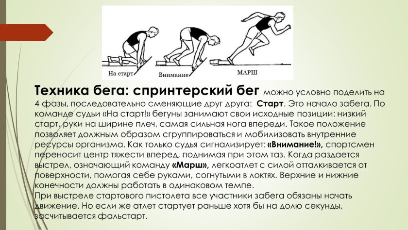Виды бега на короткие дистанции